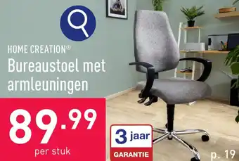 ALDI HOME CREATION Bureaustoel met armleuningen aanbieding