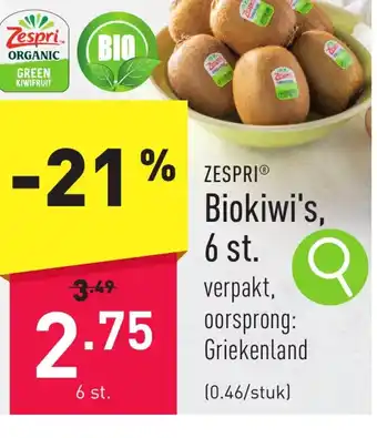 ALDI Zespri Biokiwi's, 6 st. aanbieding