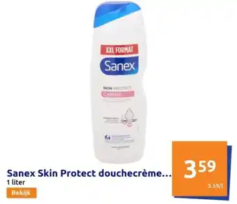 Action Sanex skin protect douchecrème caring aanbieding