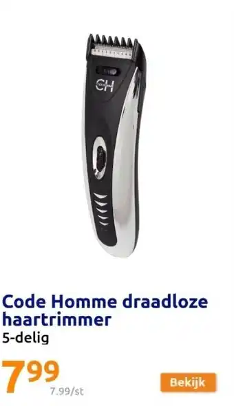 Action Code homme draadloze haartrimmer aanbieding