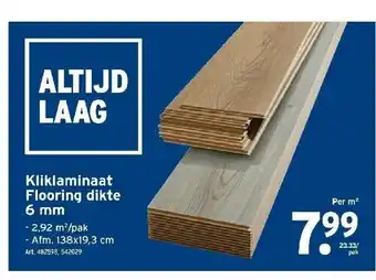 GAMMA Kliklaminaat flooring dikte 6 mm aanbieding