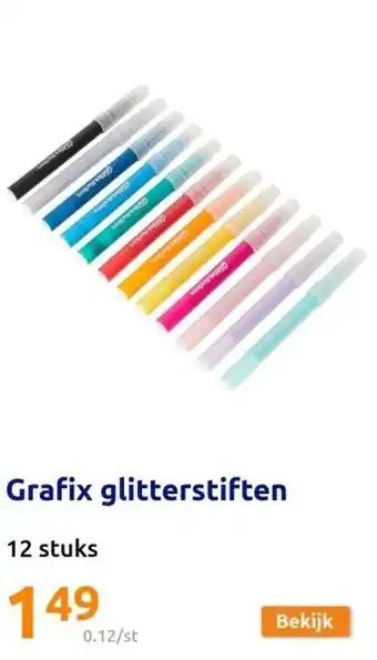 Action Grafix glitterstiften aanbieding
