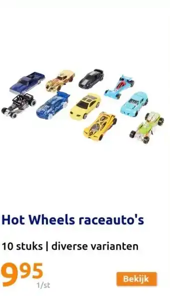 Action Hot wheels raceauto's aanbieding