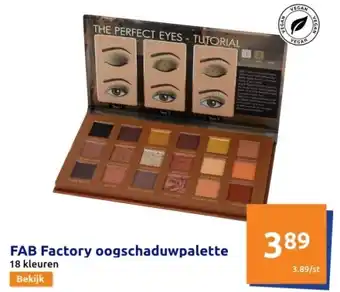 Action Fab factory oogschaduwpalette aanbieding