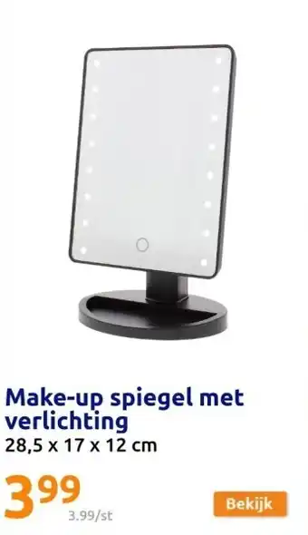 Action Make-up spiegel met verlichting aanbieding