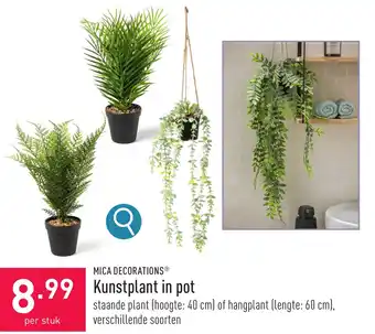 ALDI Kunstplant in pot aanbieding