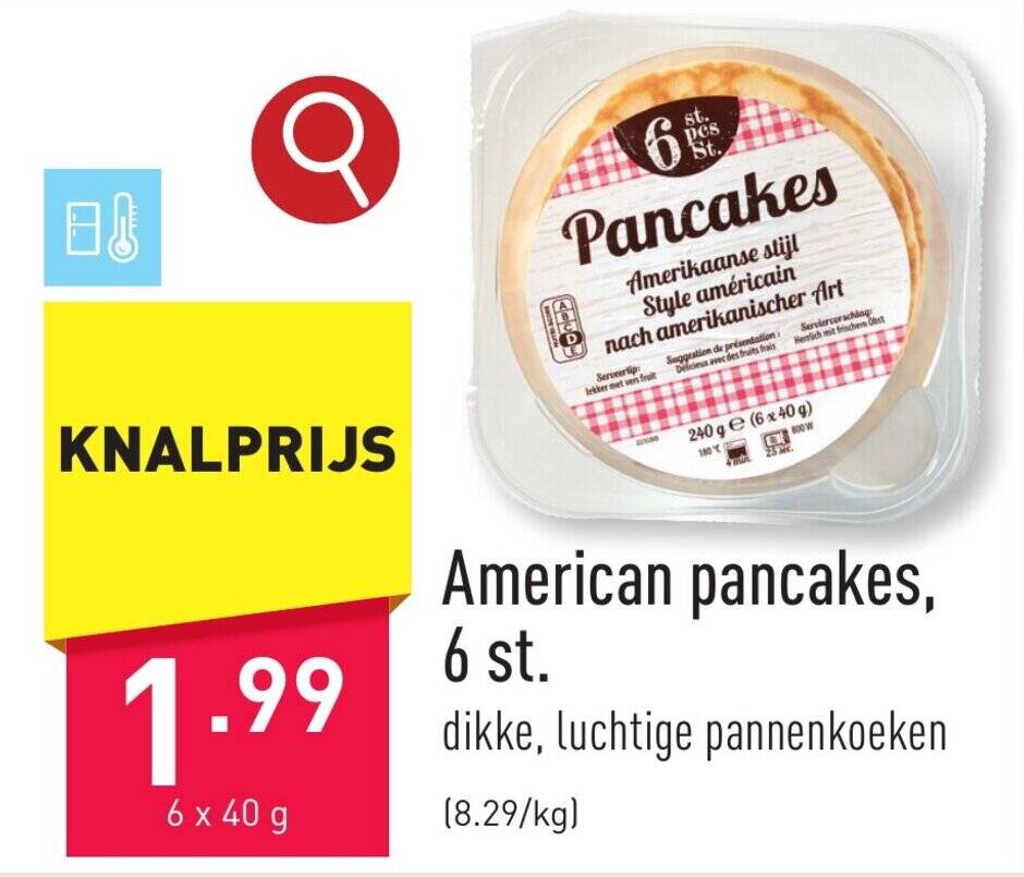 American pancakes, 6 st. promotie bij ALDI