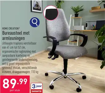 ALDI Bureaustoel met armleuningen aanbieding