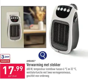 ALDI Verwarming met stekker aanbieding