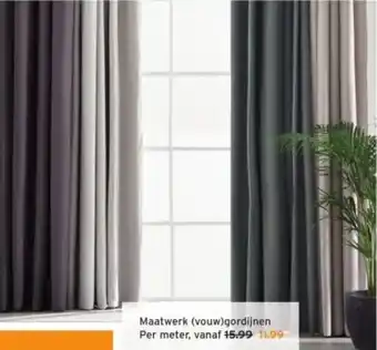 Maatwerk (vouw)gordijnen Per meter