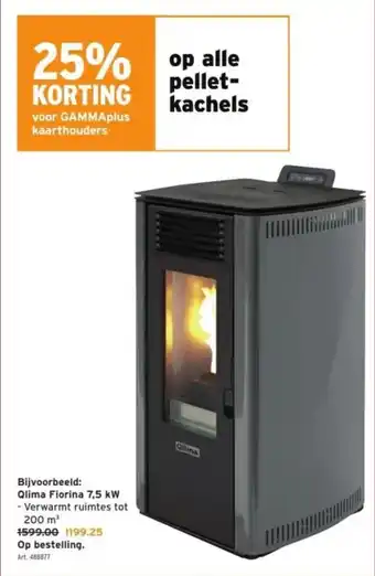 GAMMA Qlima Fiorina 7,5 kW aanbieding