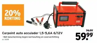 GAMMA Carpoint auto acculader 1,5-5,6A 6/12V aanbieding
