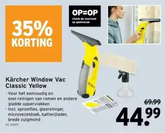 GAMMA Kärcher Window Vac Classic Yellow aanbieding