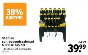GAMMA Stanley schroevendraaierset STHTO-74958 aanbieding