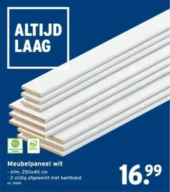 GAMMA Meubelpaneel wit aanbieding