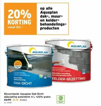 GAMMA Aquaplan Dak-Dicht dakcoating waterdicht 4 L aanbieding