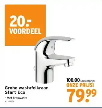 GAMMA Grohe wastafelkraan Start Eco aanbieding