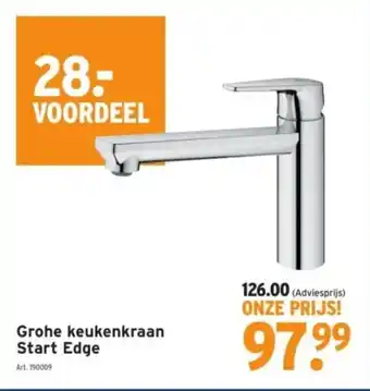 GAMMA Grohe keukenkraan Start Edge aanbieding
