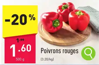 ALDI Poivrons Rouges 500g aanbieding