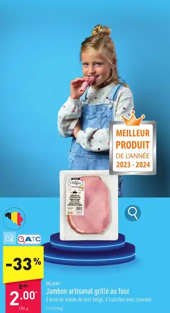 ALDI Jambon artisanal grillé au four 150g aanbieding