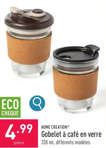 ALDI Gobelet à café en verre aanbieding