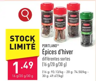 ALDI Épices d'hiver 16g / 20g / 30g aanbieding