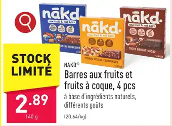 Barres aux fruits et fruits à coque, 4 pcs 140g