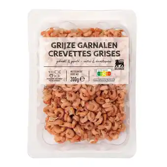 Delhaize Gekookte grijze garnalen | noordzee aanbieding