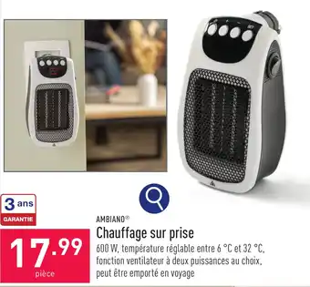 ALDI AMBIANO Chauffage sur prise 600w aanbieding
