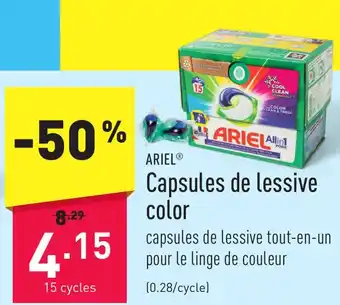 ALDI ARIEL Capsules de lessive color 15 cycles aanbieding