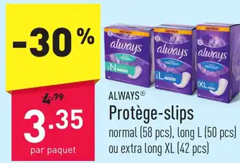 ALDI ALWAYS Protège-slips aanbieding