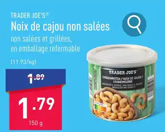 TRADER JOE'S Noix de cajou non salées 150g