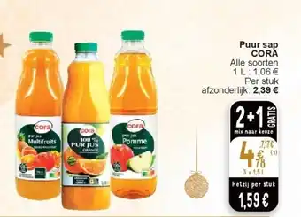 Cora Puur sap cora aanbieding