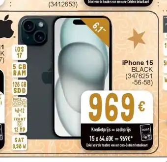 Cora Iphone 15 black aanbieding