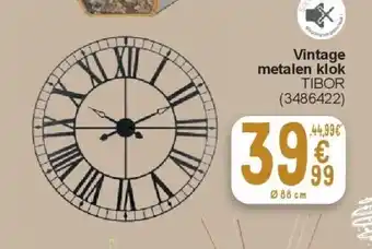 Vintage metalen klok tibor