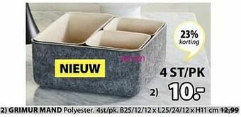 Jysk Grimur mand aanbieding