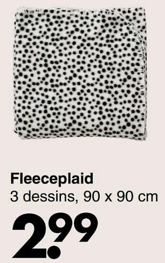 Wibra Fleeceplaid aanbieding