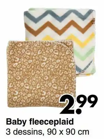 Wibra Baby fleeceplaid aanbieding