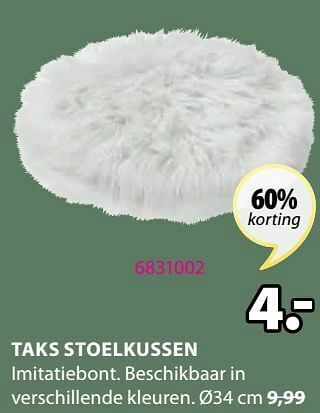 Jysk Taks stoelkussen aanbieding