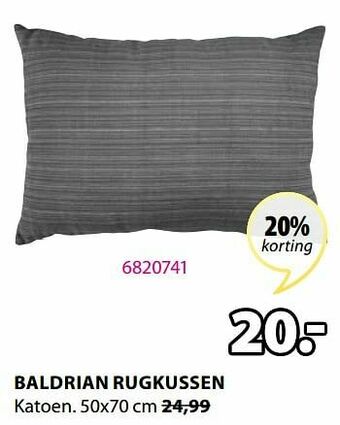 Jysk Baldrian rugkussen aanbieding