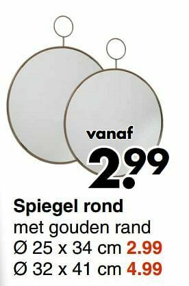 Wibra Spiegel rond aanbieding