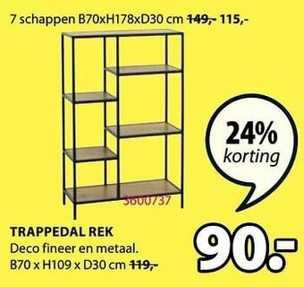 Jysk Trappedal rek aanbieding