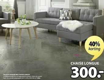 Jysk Falslev zitbank met chaise longue aanbieding
