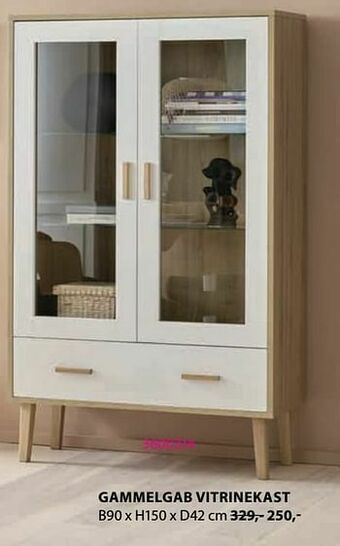 Jysk Gammelgab vitrinekast aanbieding
