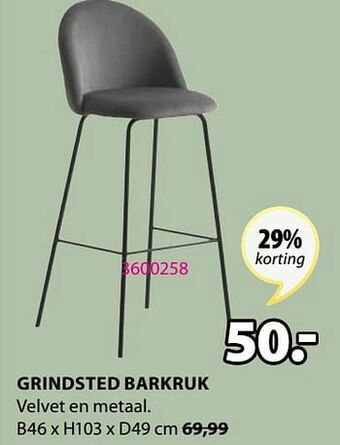Jysk Grindsted barkruk aanbieding