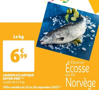 Auchan Saumon atlantique entier vide aanbieding