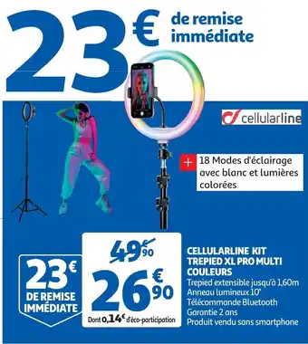 Cellularline kit trepied XL pro multi couleurs