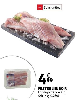 Auchan Filet de lieu noir 400g aanbieding