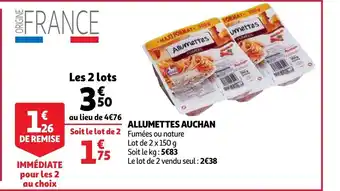 Auchan Allumettes auchan 2x150g aanbieding