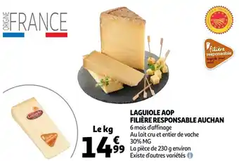 Laguiole aop filiere responsable auchan